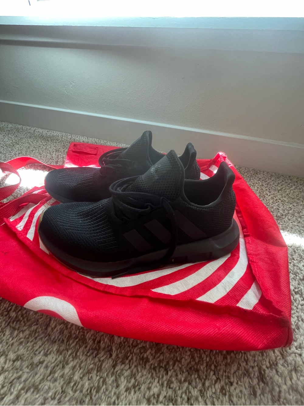 Adidas swift running ' Black Athletic Sneakers - Comfortable Everyday Shoe